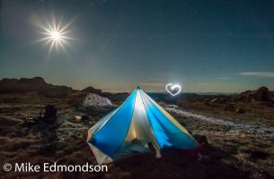 Love camping under the full moon below Mt Kosciuszko 